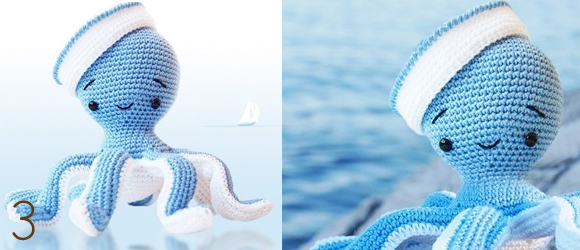 adorable amigurumi crocheted octopus, handmade etsy kawaii