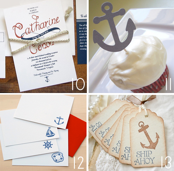 A Nautical themed wedding Why knot These playful wedding invites from 