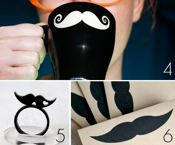 etsy trends mustache madness, mustache mug, mustache ring
