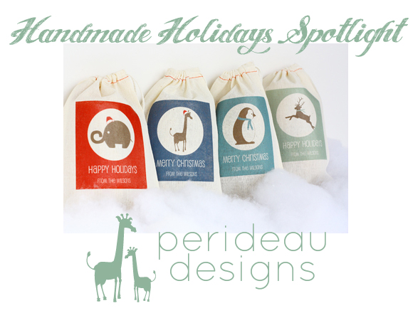 handmade holidays spotlight feature, perideau designs