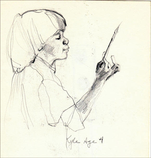 artists sketch, joanne gilbert, drawn to letters