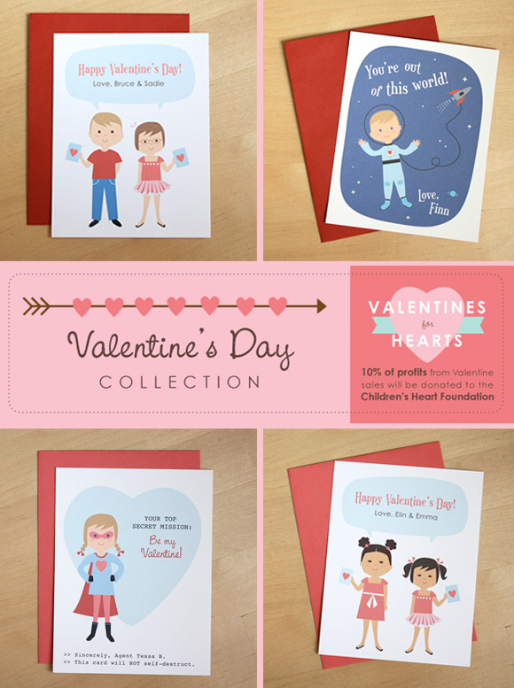 olliegraphic, valentines day, personalized valentines cards