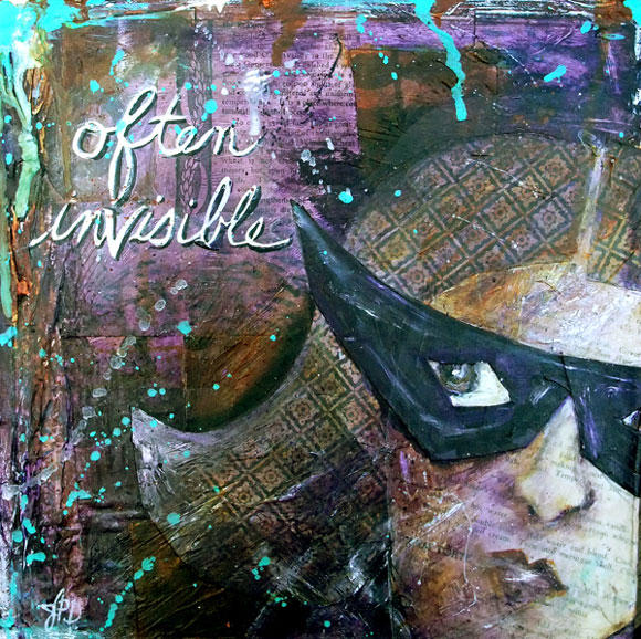 often invisible, june pfaffdale, mixed media art, local networking