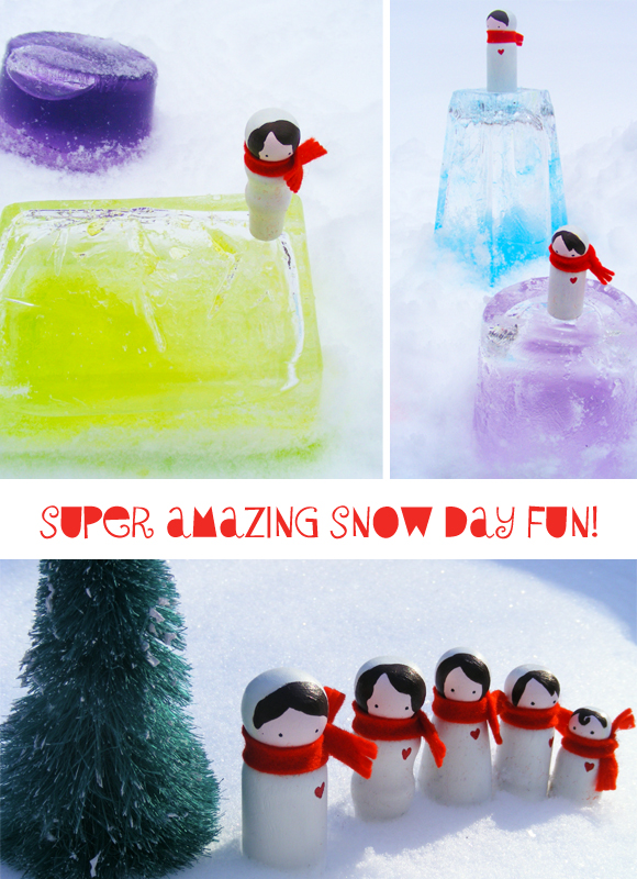 snow day fun for kids, snow day tutorial, peg dolls for winter