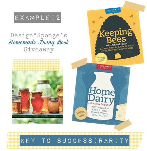 great giveaway ideas, elements of a great giveaway, design sponge