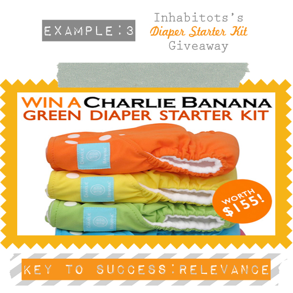 great giveaway ideas, elements of a great giveaway, inhabitots, charlie banana diapers