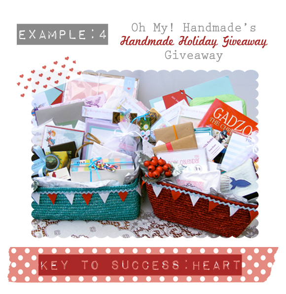 great giveaway ideas, elements of a great giveaway, handmade holidays