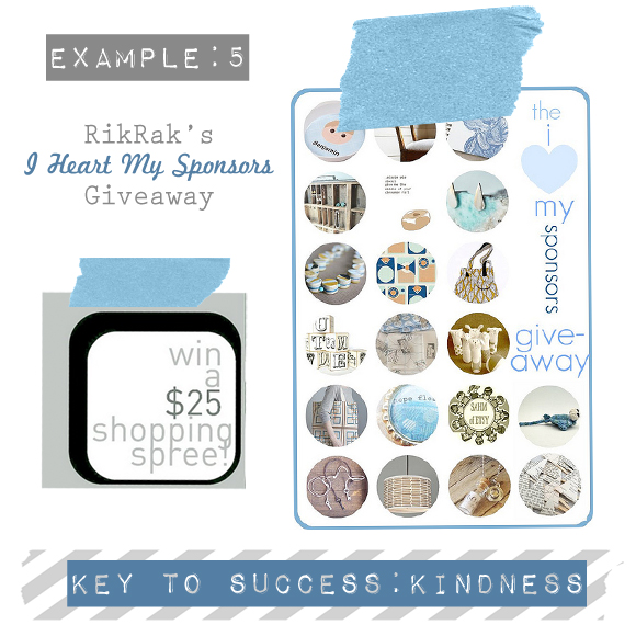 great giveaway ideas, elements of a great giveaway, rikrak studio 