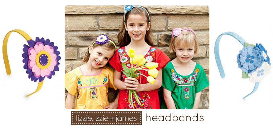 lizzie, izzie + james, childrens hair clips, hair accessories, felt hair clips, headbands