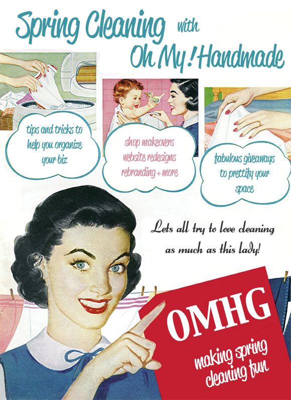 spring cleaning, retro ad, vintage ad spoof, business makeover, shop makeover