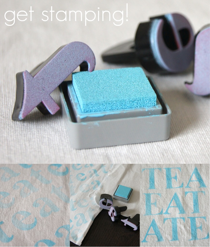 make your own tea towels tutorial, hand towel tutorial, handmade tea towels, handprinting tutorial