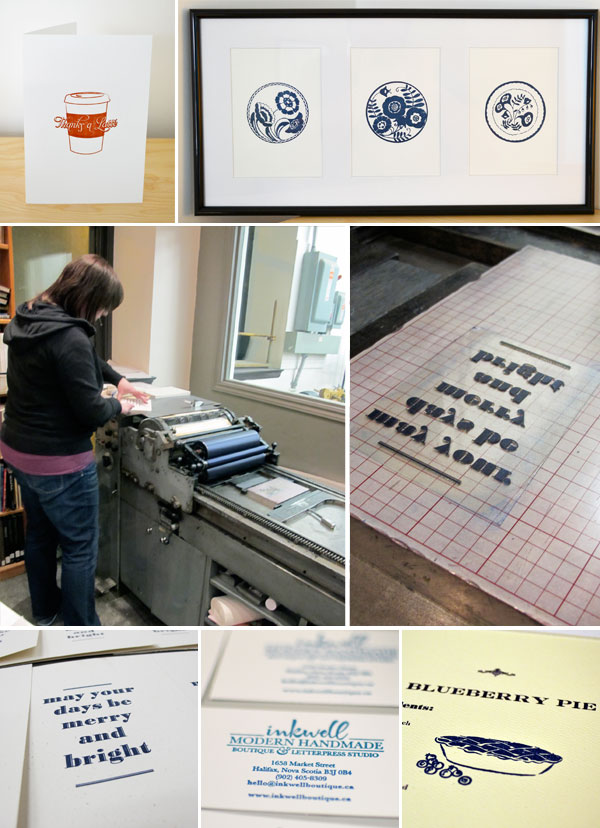 inkwell letterpress boutique, Halifax letterpress, letterpress retailer, handmade boutique