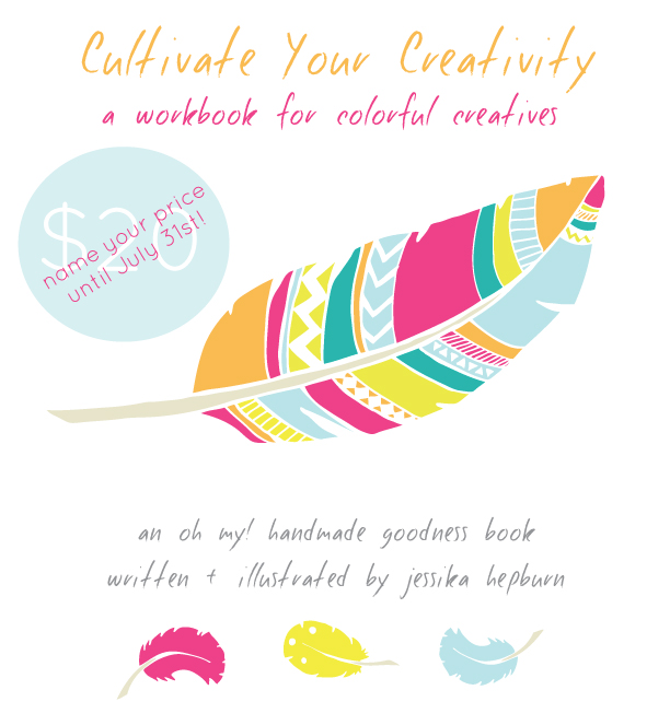 cultivate your creativity, a workbook for colorful creatives, oh my! handmade goodness, jessika hepburn