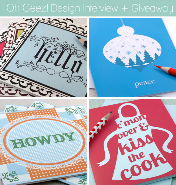 Oh Geez Design, stationery design, handmade greeting cards