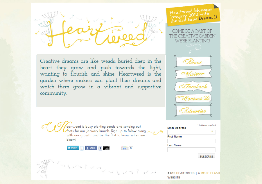 http://www.heartweed.com, heartweed magazine and community for creative entrepreneurs
