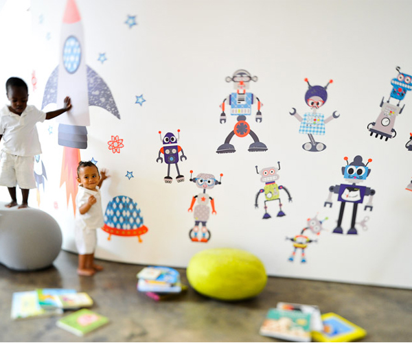  restickable fabric wall decals, Pop and Lolli