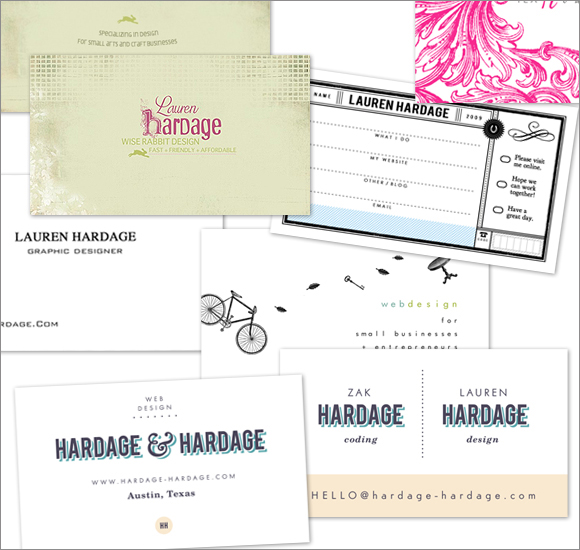 Various business card designs