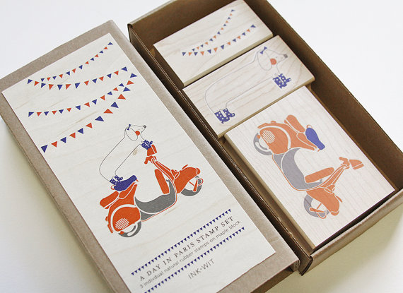 Ink + Wit Stamp Set, holiday packaging, small business tips