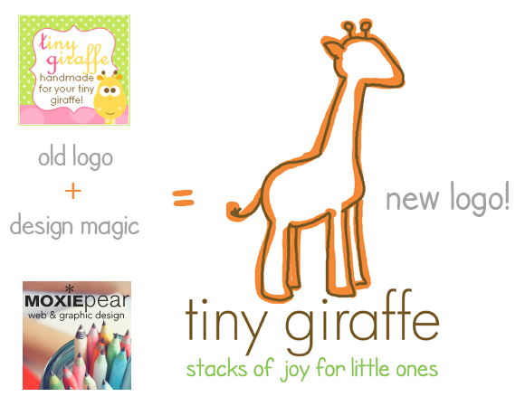tiny giraffe, amy mcgrath, handmade business rebranding, moxie pear