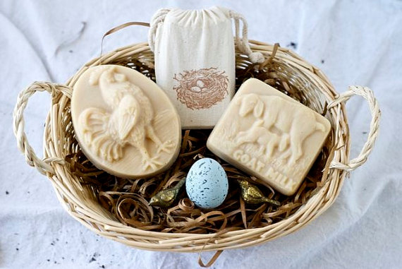 gift basket of handmade soaps