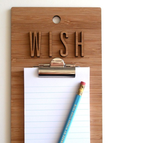 make my wishes come true clipboard from decoylab