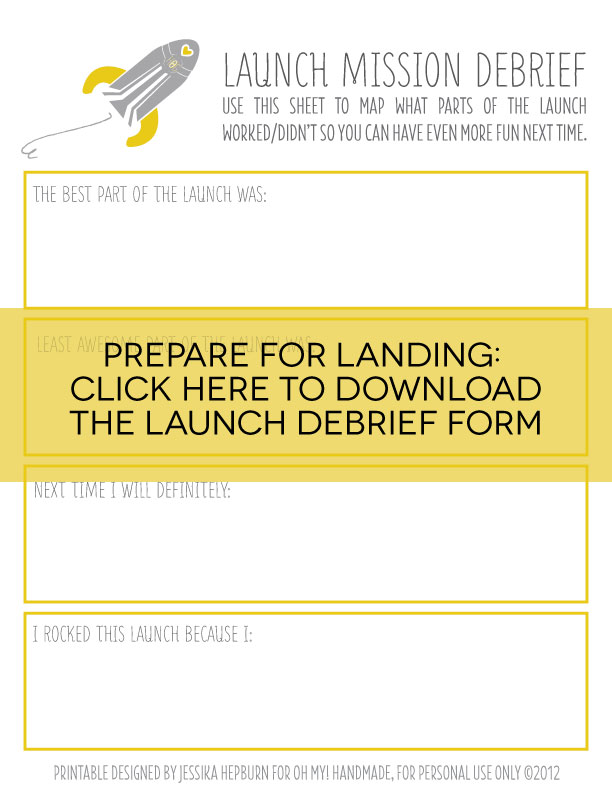 launch debrief, how to plan a launch and keep your lunch