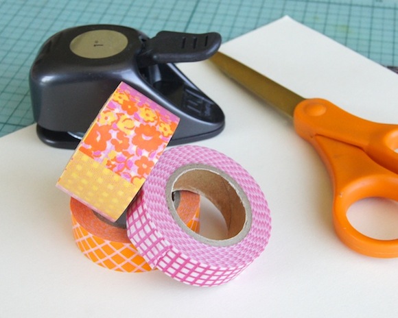 supplies needed to make washi tape ribbons