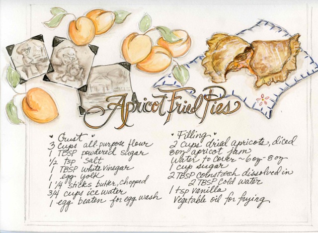 Apricot fried pie recipe, Heather Davulcu, Oh My! Handmade Kitchen Party