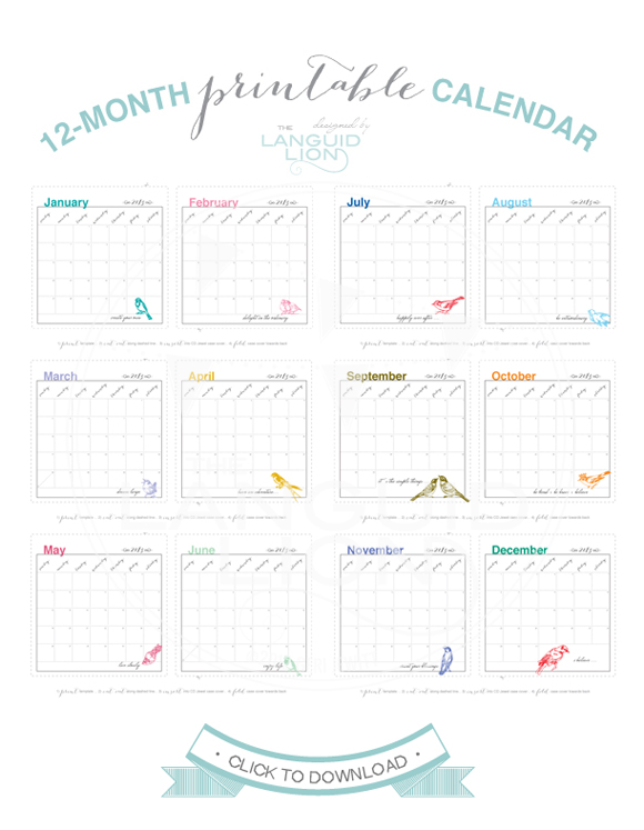 2013 Printable Calendar by Geri Jewitt